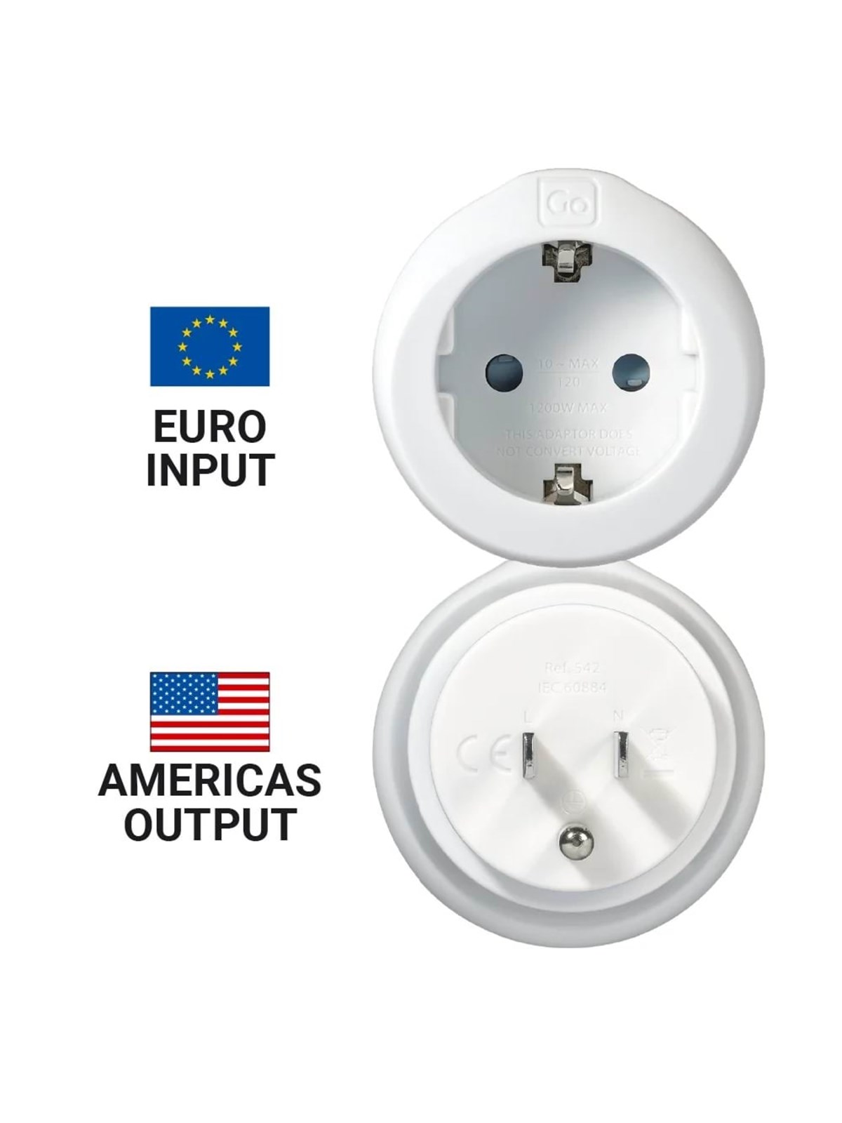 Go Travel Eu-usa Adapter - Handys Adapter Und Ladegeraete - 5016326005426