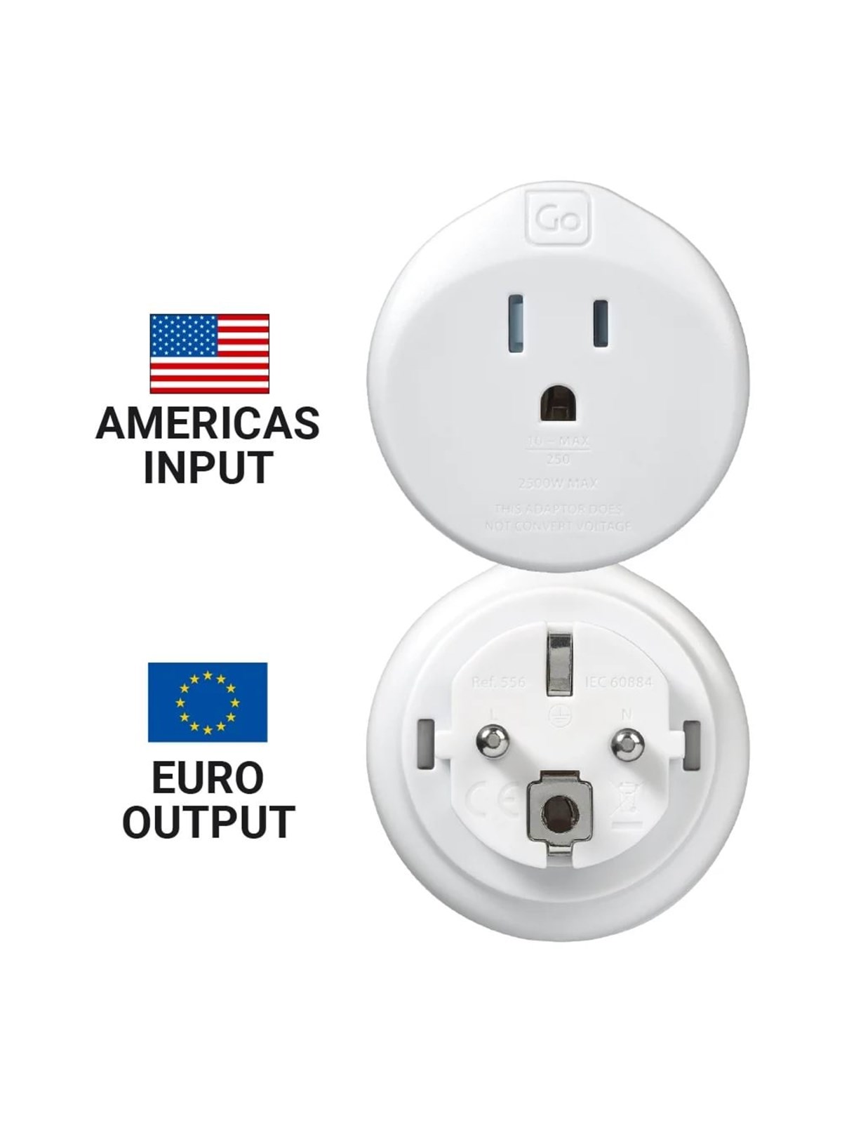Go Travel Usa-eu-adapter - Handys Adapter Und Ladegeraete - 5016326005563