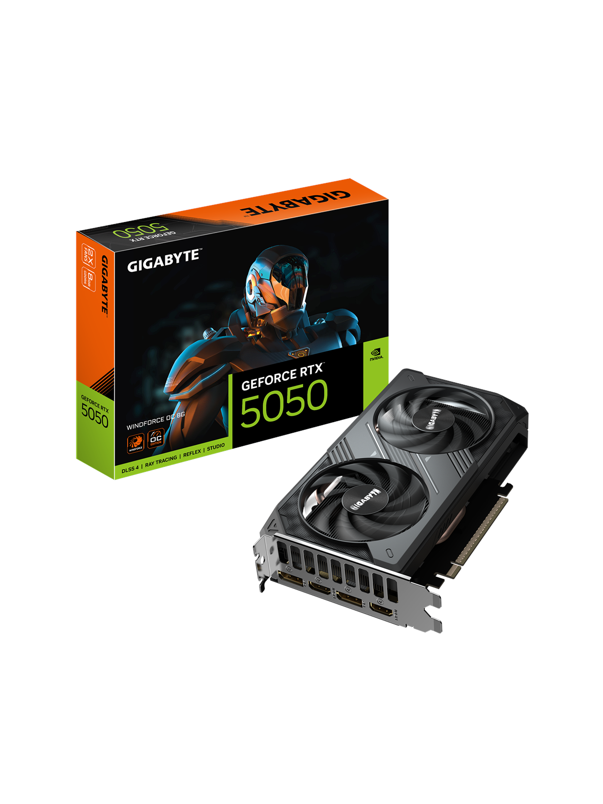 Gigabyte Geforce Rtx 5050 Windforce 2 OC - 8gb Gddr6 Ram - Grafikkarte - Gv-n5050wf2oc-8gd