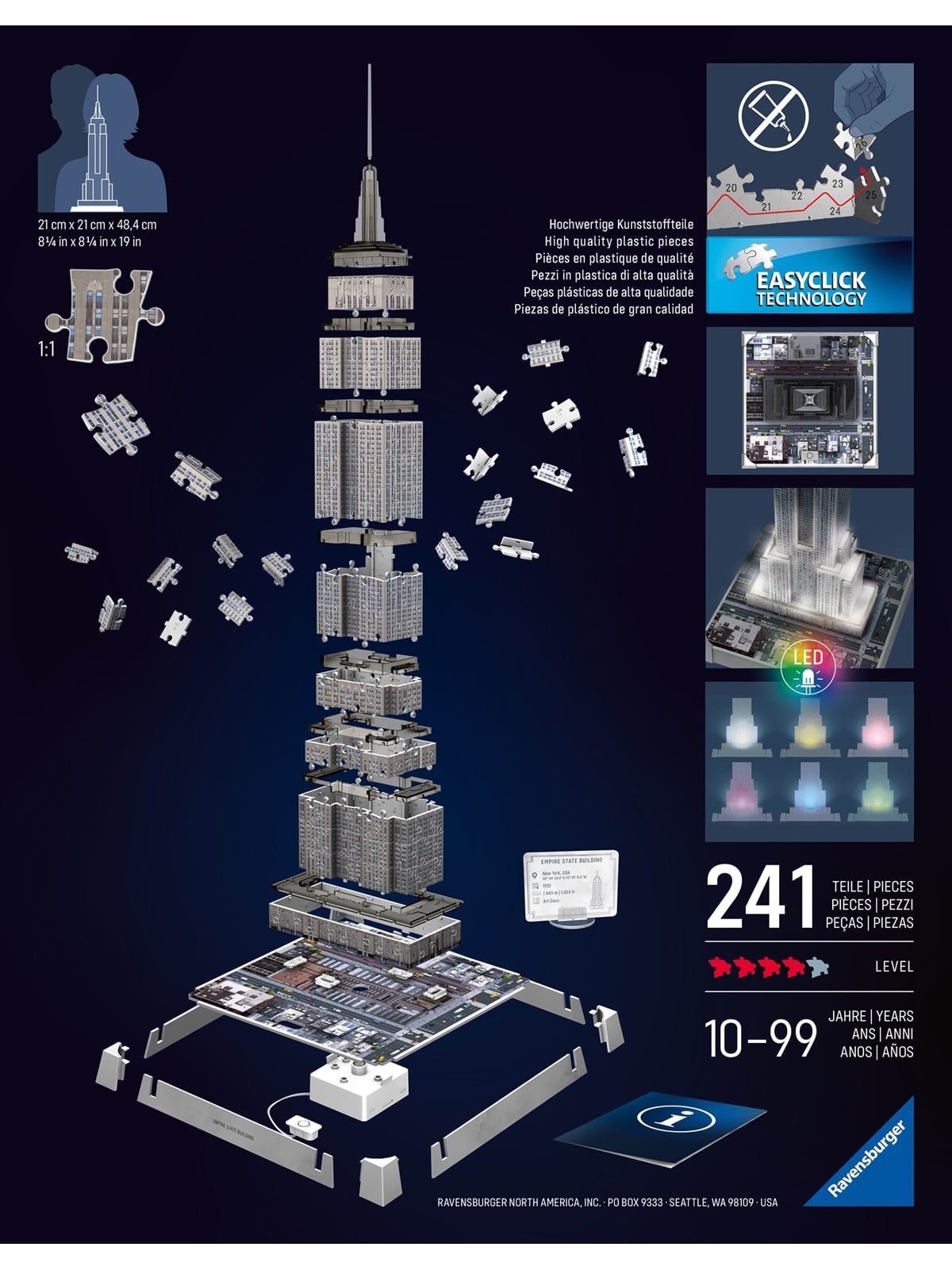 Ravensburger Iconics: Empire State Building - Mit Licht 3D Puzzle - 12008026