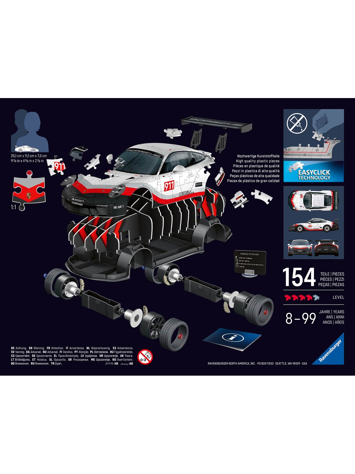Ravensburger Iconics: Porsche 911 Gt3 Cup 3D Puzzle - 12008039