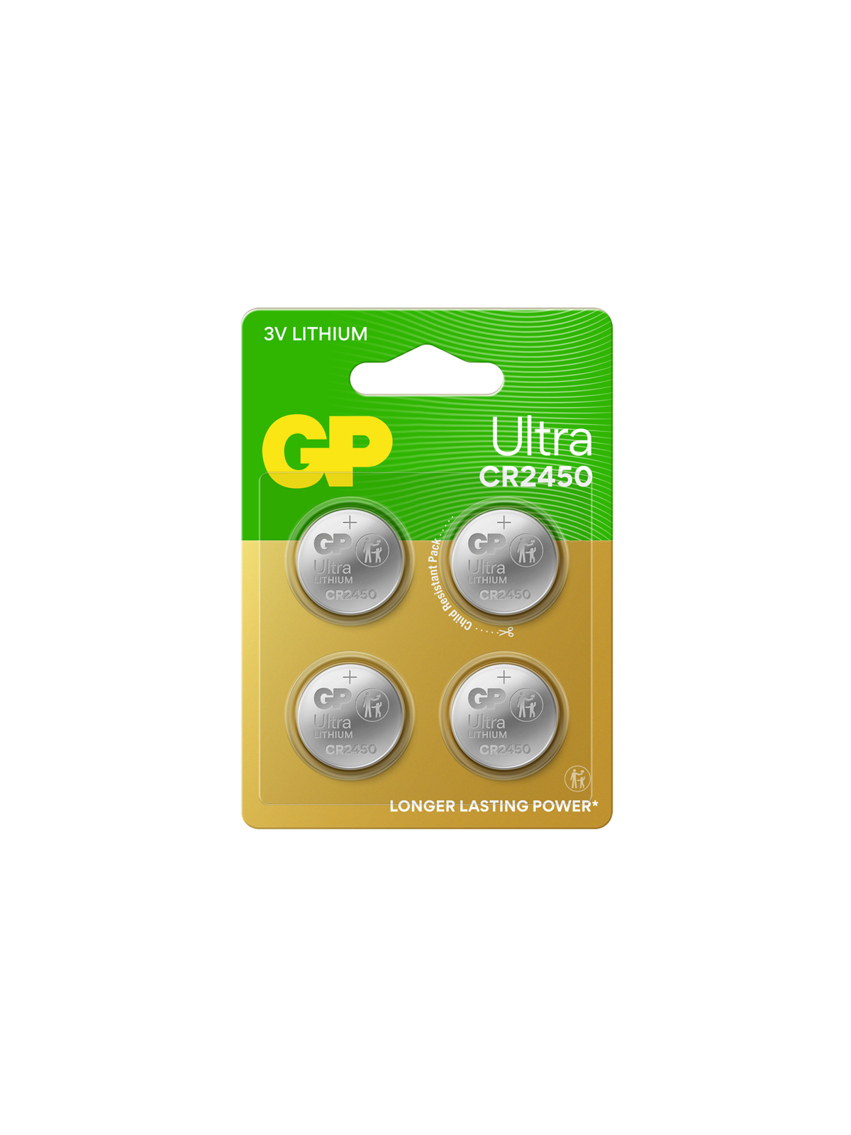 GP Ultra Lithium Coin Cell Cr2450, 4-pack - Batterien Und Akkus - 103259