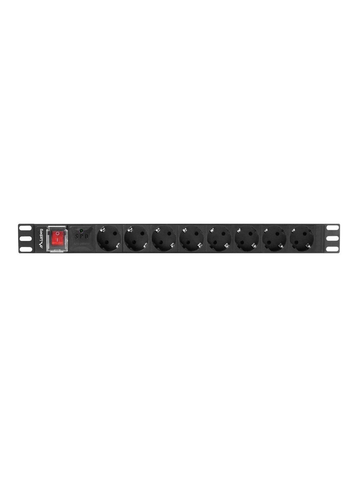 Lanberg - Power Distribution Unit - 4000 Watt - Stromkabel Extern - Pdu-08f-0200-bk