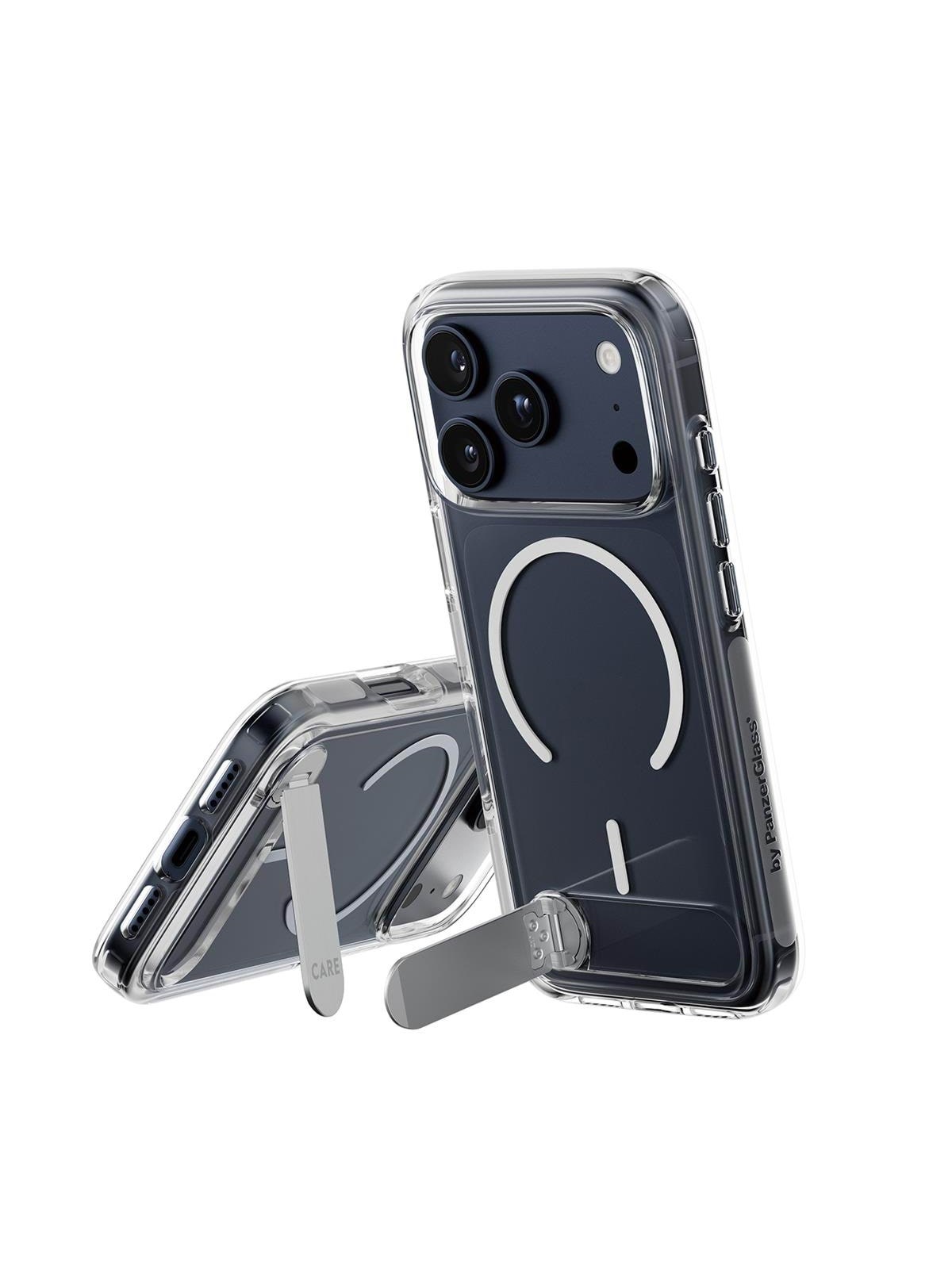 Care by Panzerglass Feature Case Transparent w. Kickstand & Magsafe Iphone 17 Pro - Handys Cover Cases - Cr77825