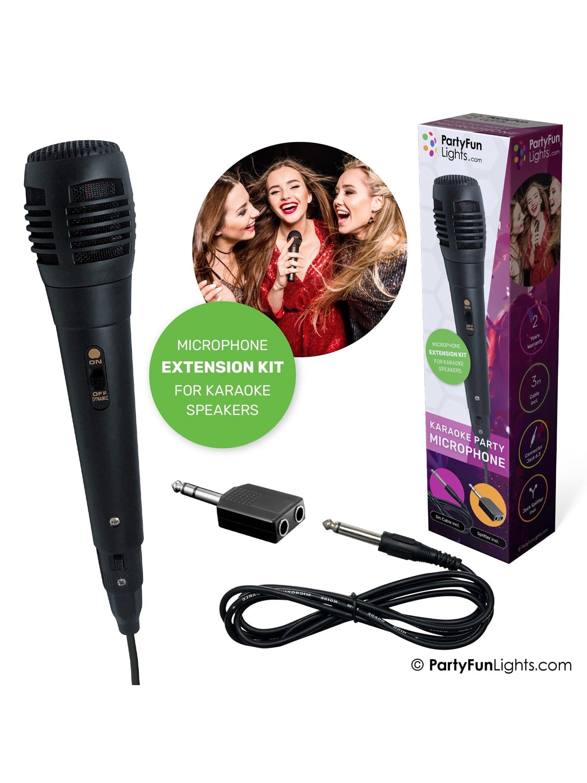 Party Funlight Wired Microphone Incl. Adaptor - Musik - 605611