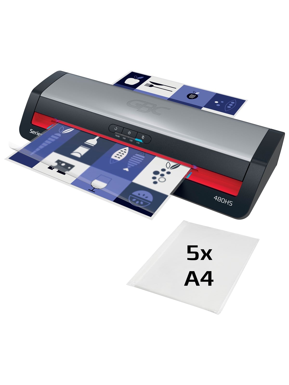 Gbc 480hs Büro A3-laminiergerät Bis 175 Mikron, 1 Minute Aufwärmzeit, 800mm/min, Laminieren in Fotoqualität - Laminierung - 4410072eu