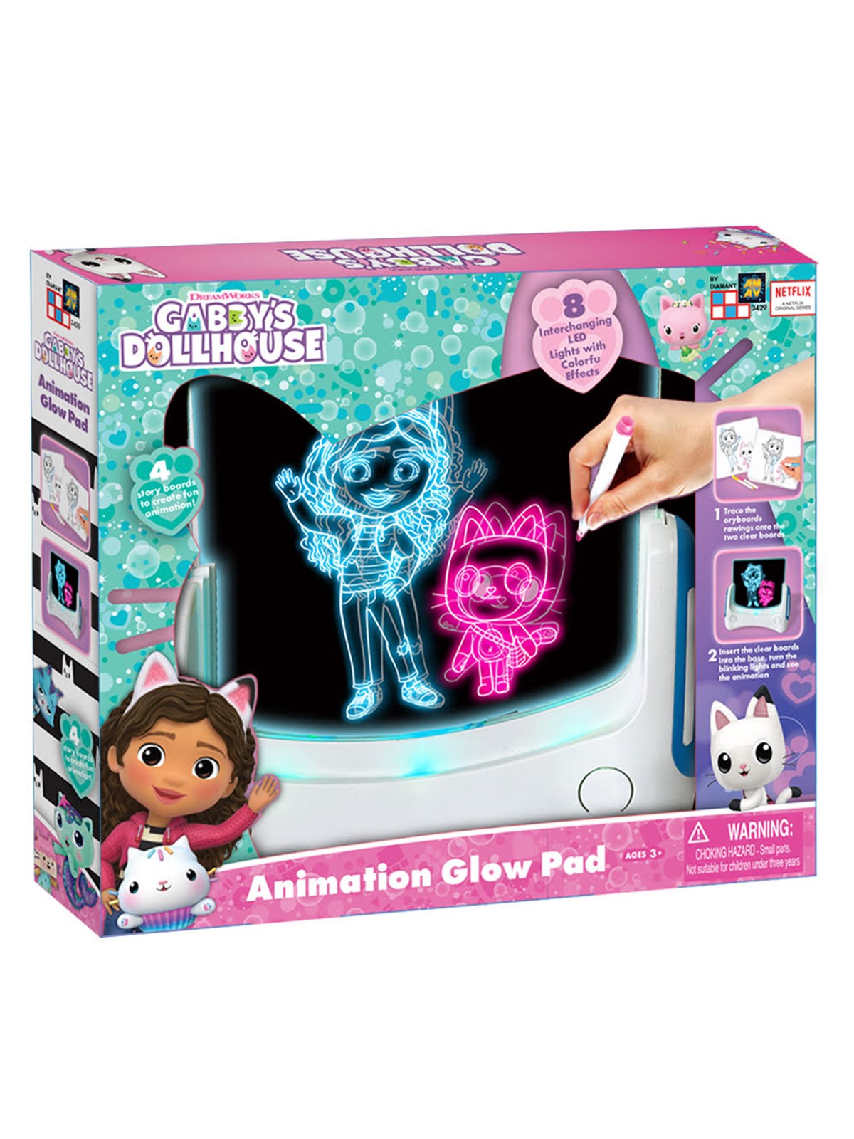 Original Glow Pad Gabby's Dollhouse Animation Glow Pad - Kreativ Spiele - 107102