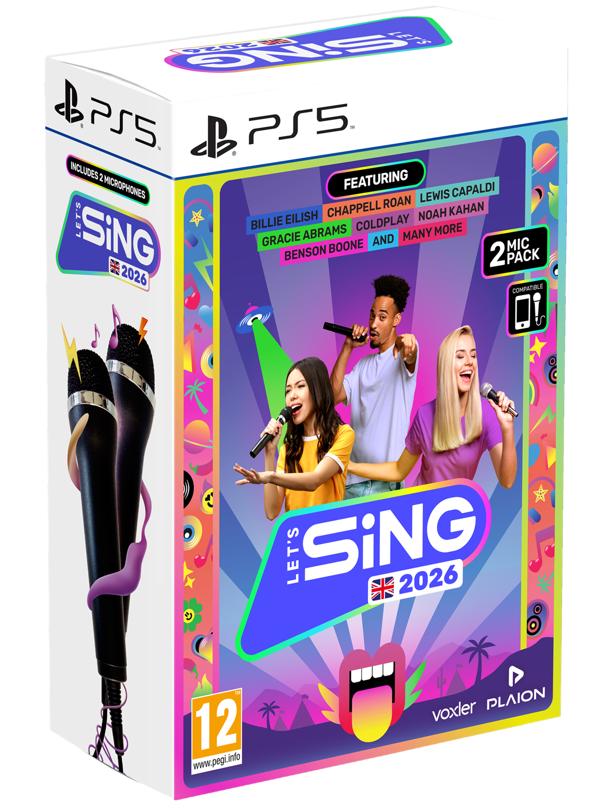 Let's Sing 2026 + 2 Microphones - Sony Playstation 5 - Musik - Pegi 12 - Spiele - 4020628555290