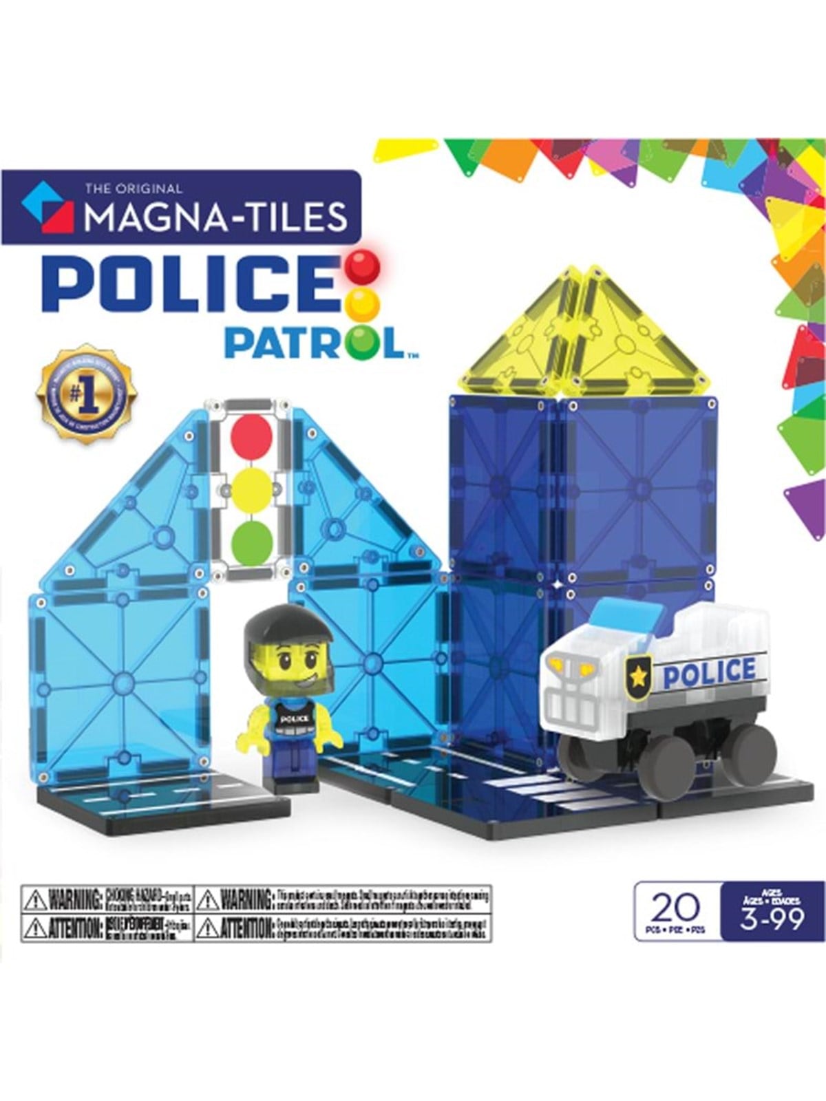 Magna-tiles Police Patrol 20 Pcs - Bausets - 90353