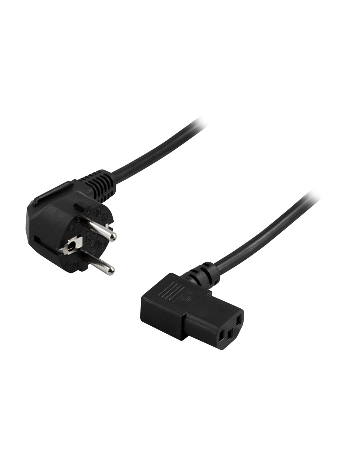 Deltaco Del-109b - Power Cable - Power Cee 7/7 to Power Iec 60320 C13 - 20 cm - Stromkabel Intern - Del-109b-20