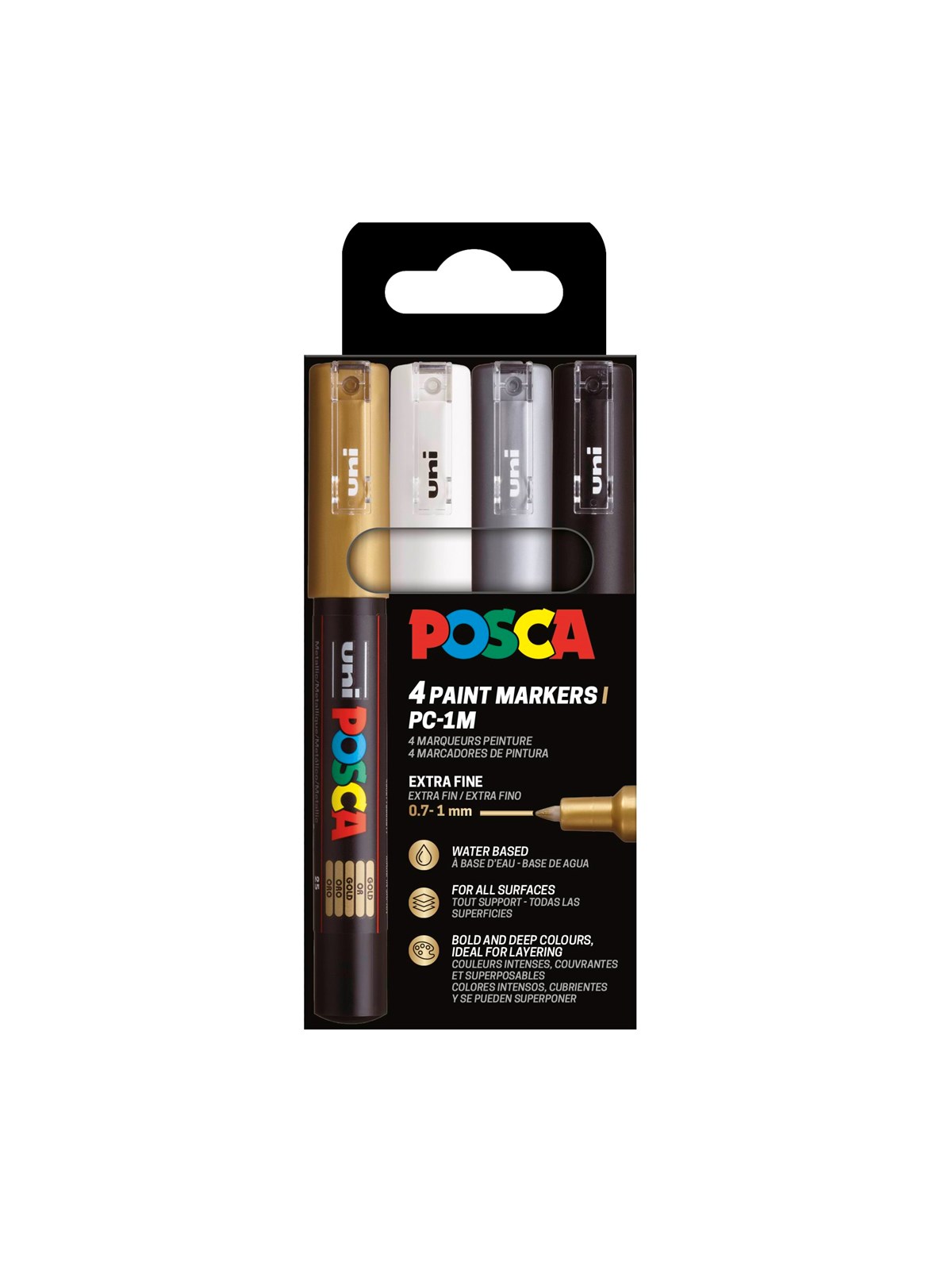 Posca Marker Sæt Pc-1m 4 Farver G-s-s-h - Utensilien Zum Schreiben Und Zeichnen - 401650
