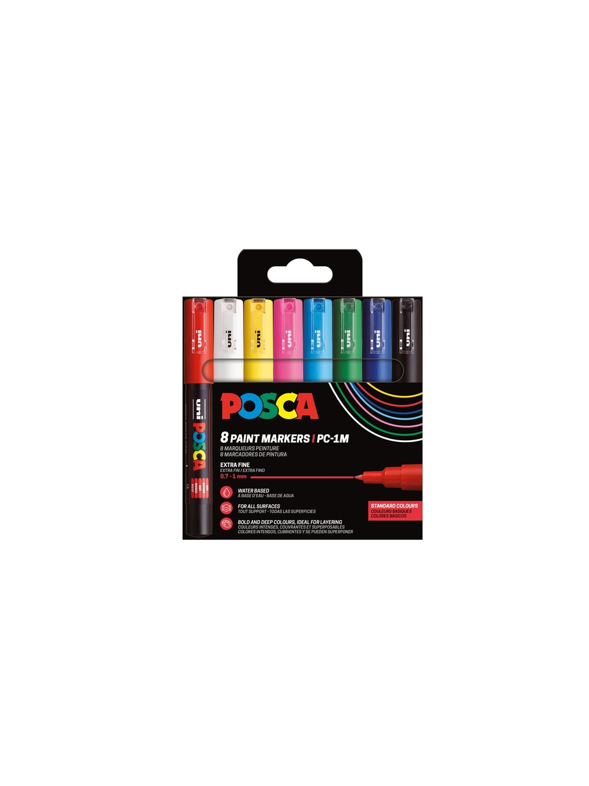 Posca Marker Sæt Pc-1m 8 Ass. Std. Farver - Utensilien Zum Schreiben Und Zeichnen - 401651