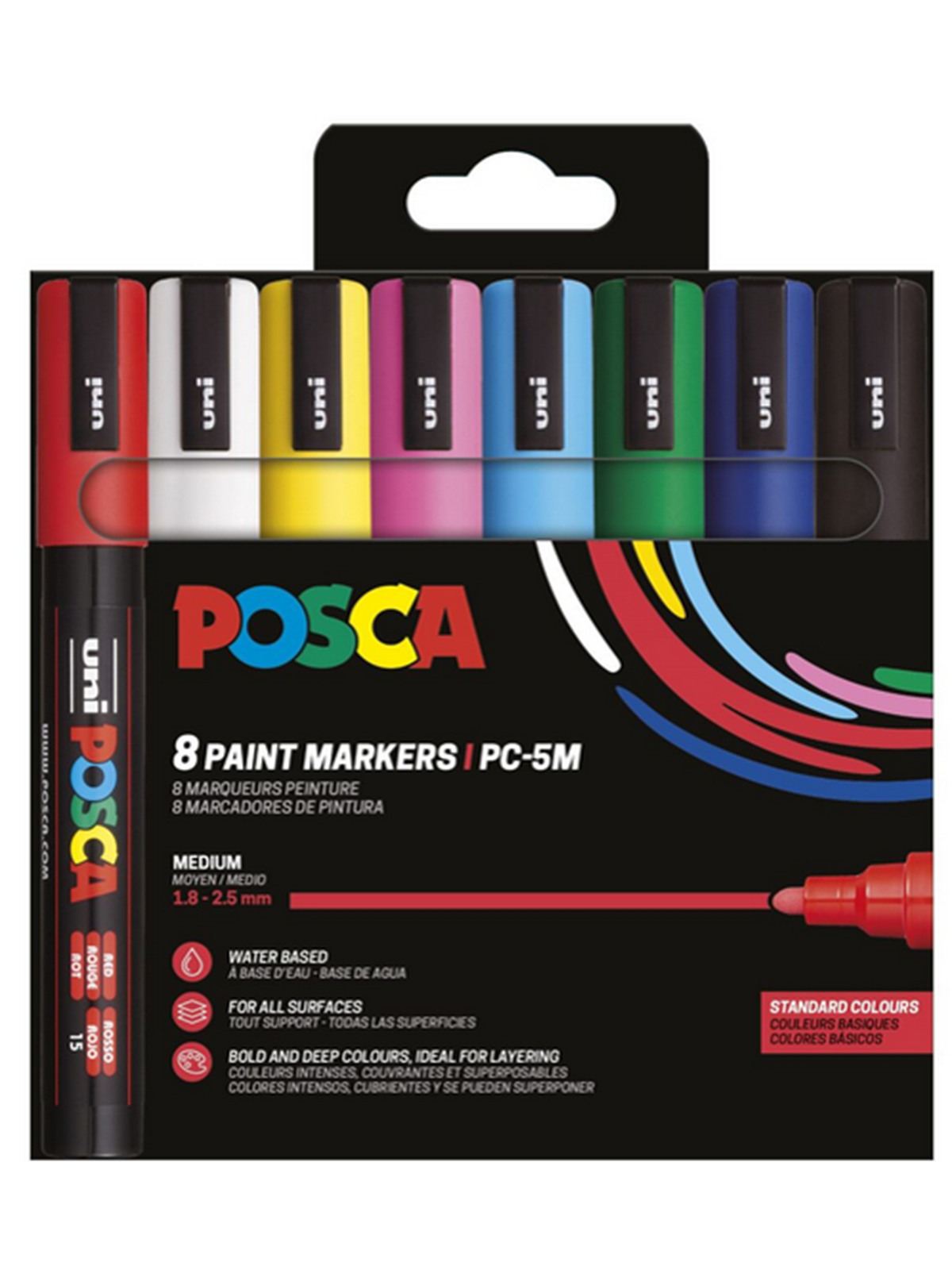 Posca Marker Sæt Pc-5m 8 Ass. Standard Farver - Utensilien Zum Schreiben Und Zeichnen - 401666
