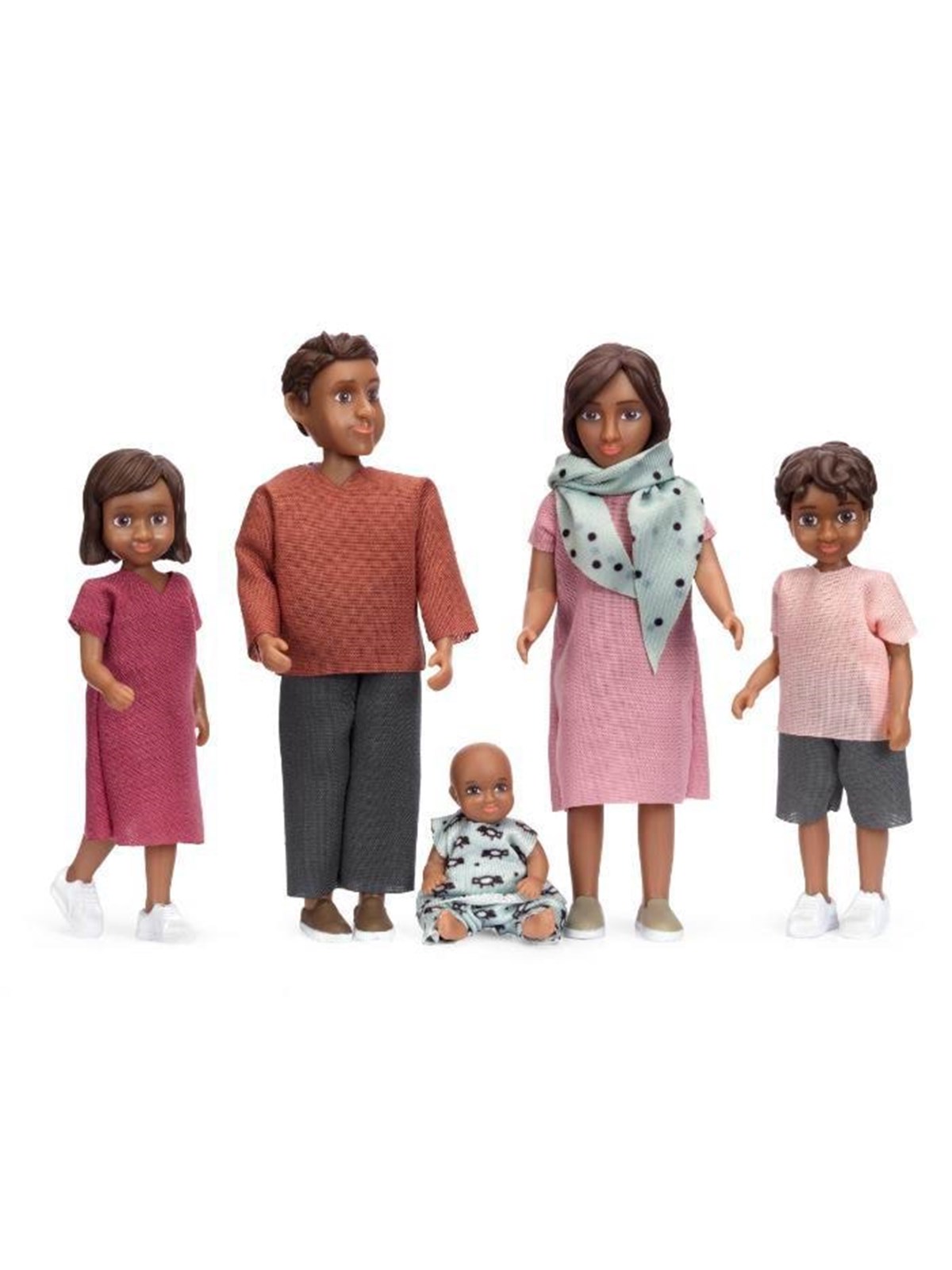 Lundby Nikki Familie Mor Far 2 Børn 1 Baby - Dolls Accessories - 18238
