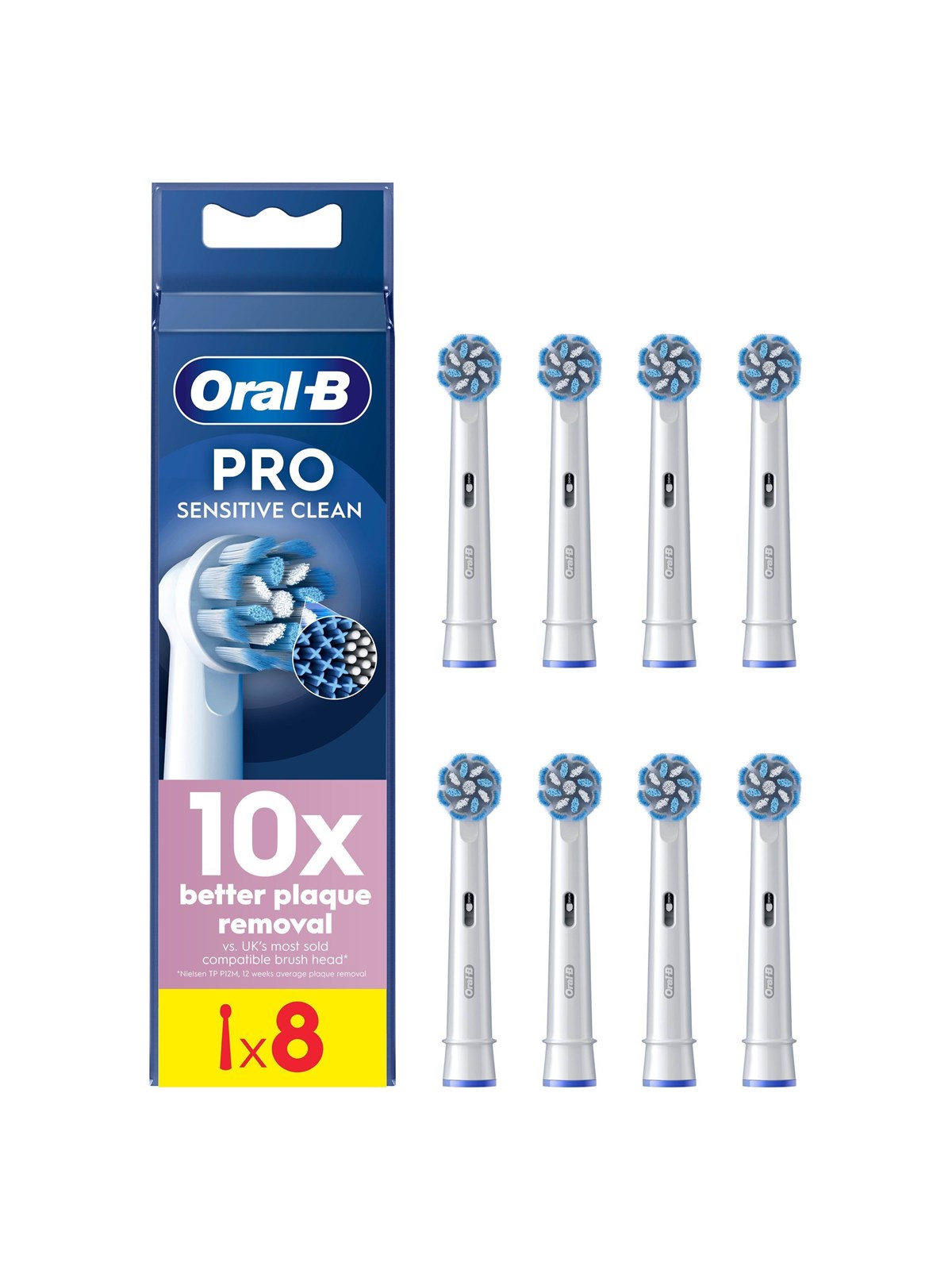 Oral-b Bürstenköpfe Sensitive Clean & Care 8 Pcs - Elektrische Zahnbuersten - 8006540892206