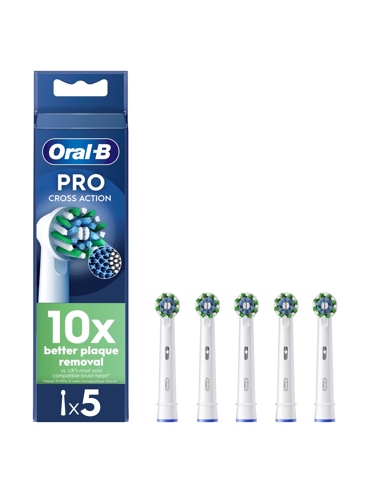 Oral-b Bürstenköpfe Cross Action 5 Pcs - Elektrische Zahnbuersten - 8006540892930