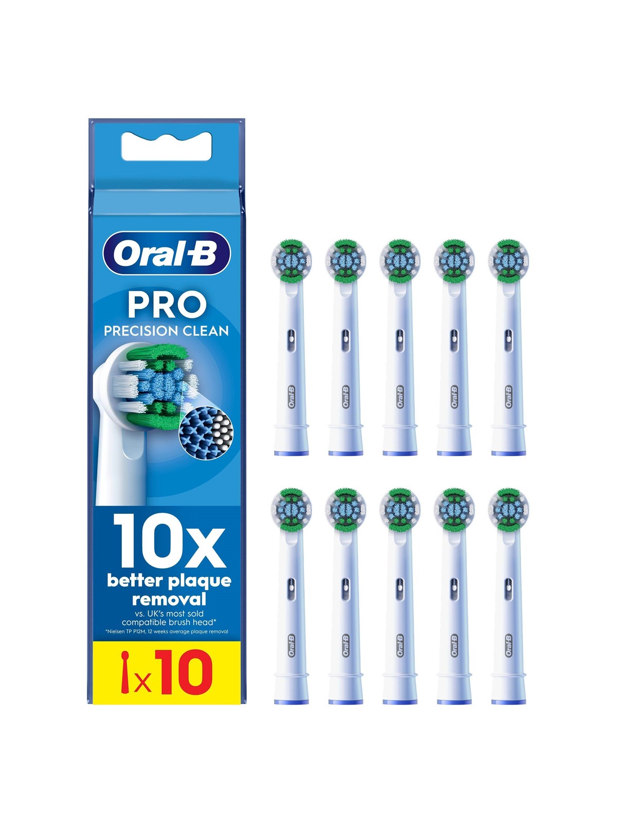Oral-b Bürstenköpfe Precision Clean 10 Pcs - Elektrische Zahnbuersten - 8006540894521