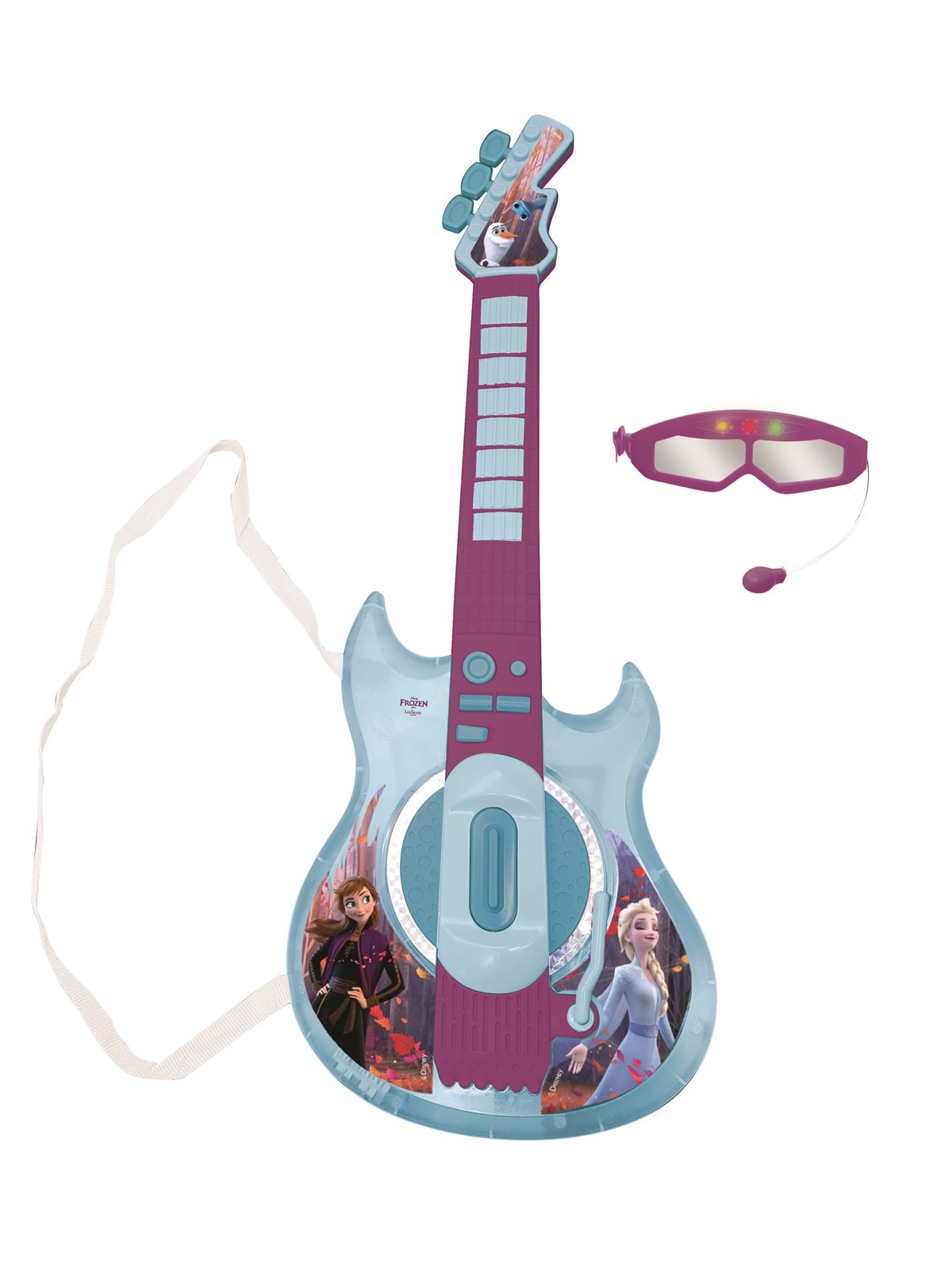 Frozen Electronic Lighting Guitar With Mic in Glas - Musik - 90240