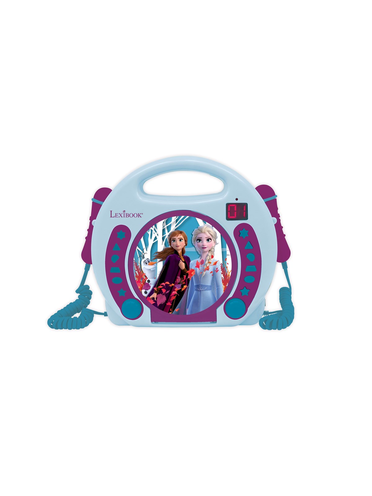 Frozen Portable CD Player With 2 Sing Along Microp - Musik - 80097
