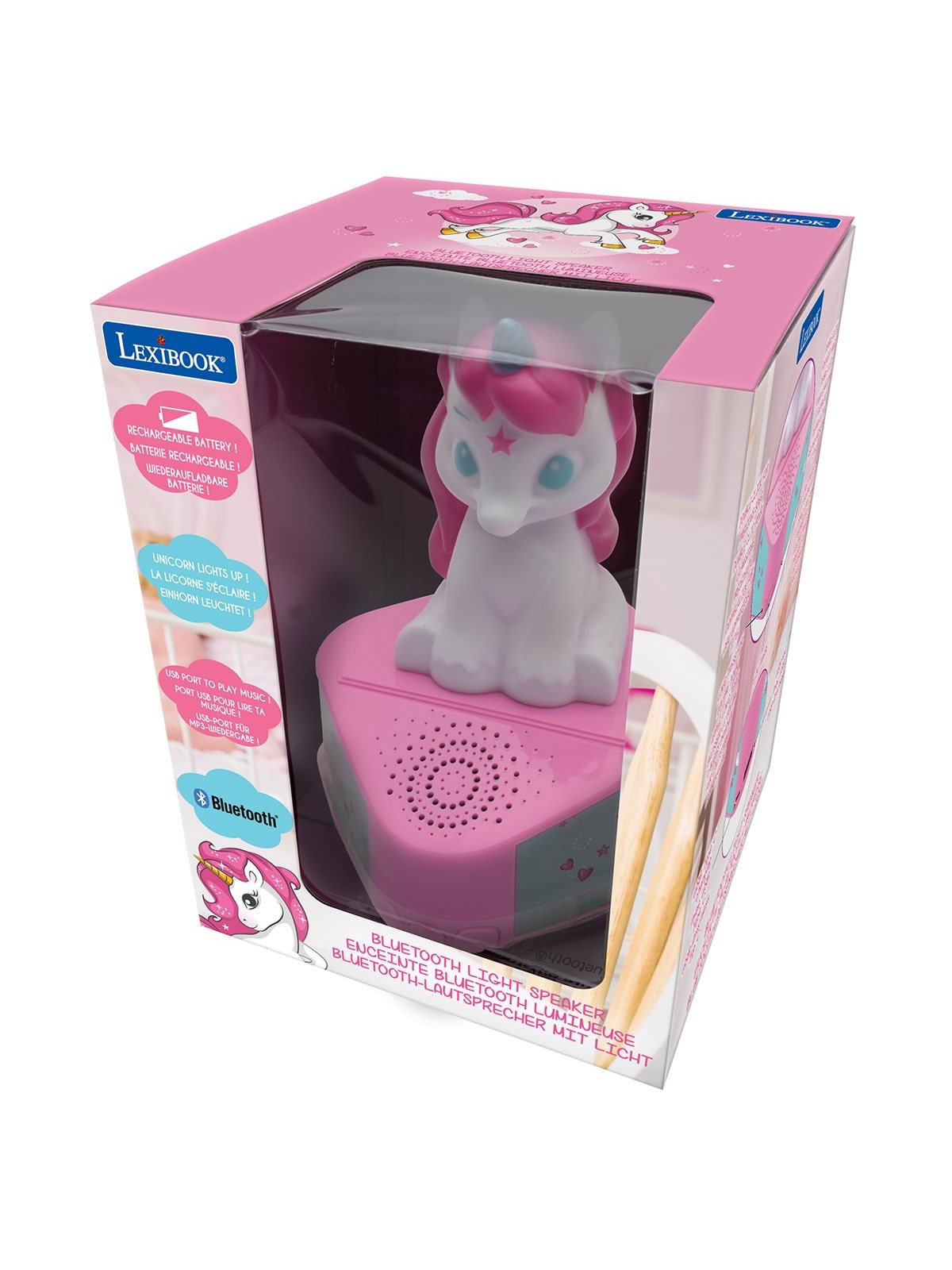 Lexibook Bluetooth Speaker With a Unicorn Luminous Figurine - Musik - 80079