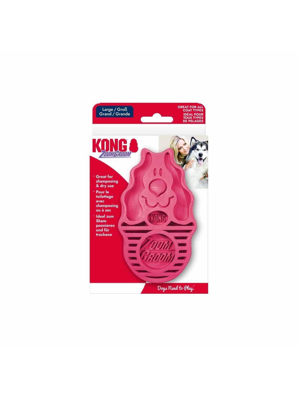 Kong - Zoomgroom - Raspberry - 12 x 7.5 x 4.5 cm - Hunde - 634.7952