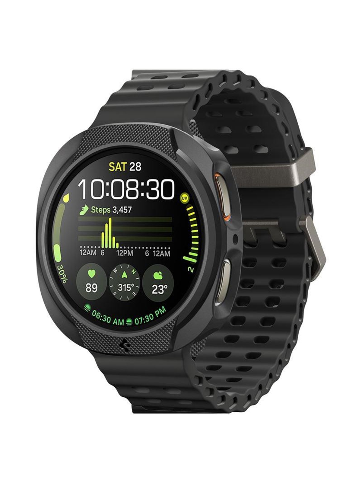 Spigen Liquid Air - Matte Black - Samsung Galaxy Watch 8 (40mm) - Smartwatch Accessories - Acs09840