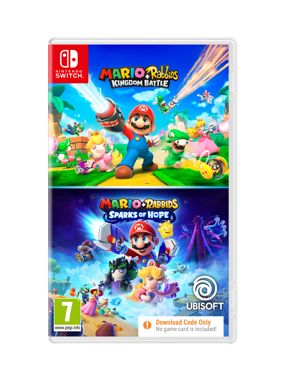 Mario + Rabbids Kingdom Battle / Mario + Rabbids Sparks of Hope (Code in a Box) - Nintendo Switch - Strategie - Pegi 7 - Spiele - 3307216305644