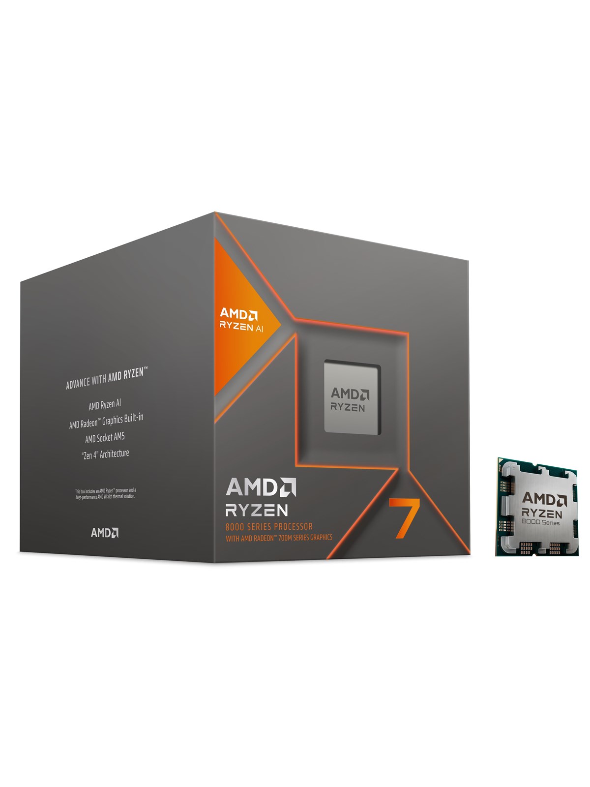 Amd Ryzen 7 8700g Wraith Stealth Cpu - 8 Kerne - 4.2 Ghz - Amd Am5 - Amd Boxed (Mit Kühler) - 100-100001236sbx