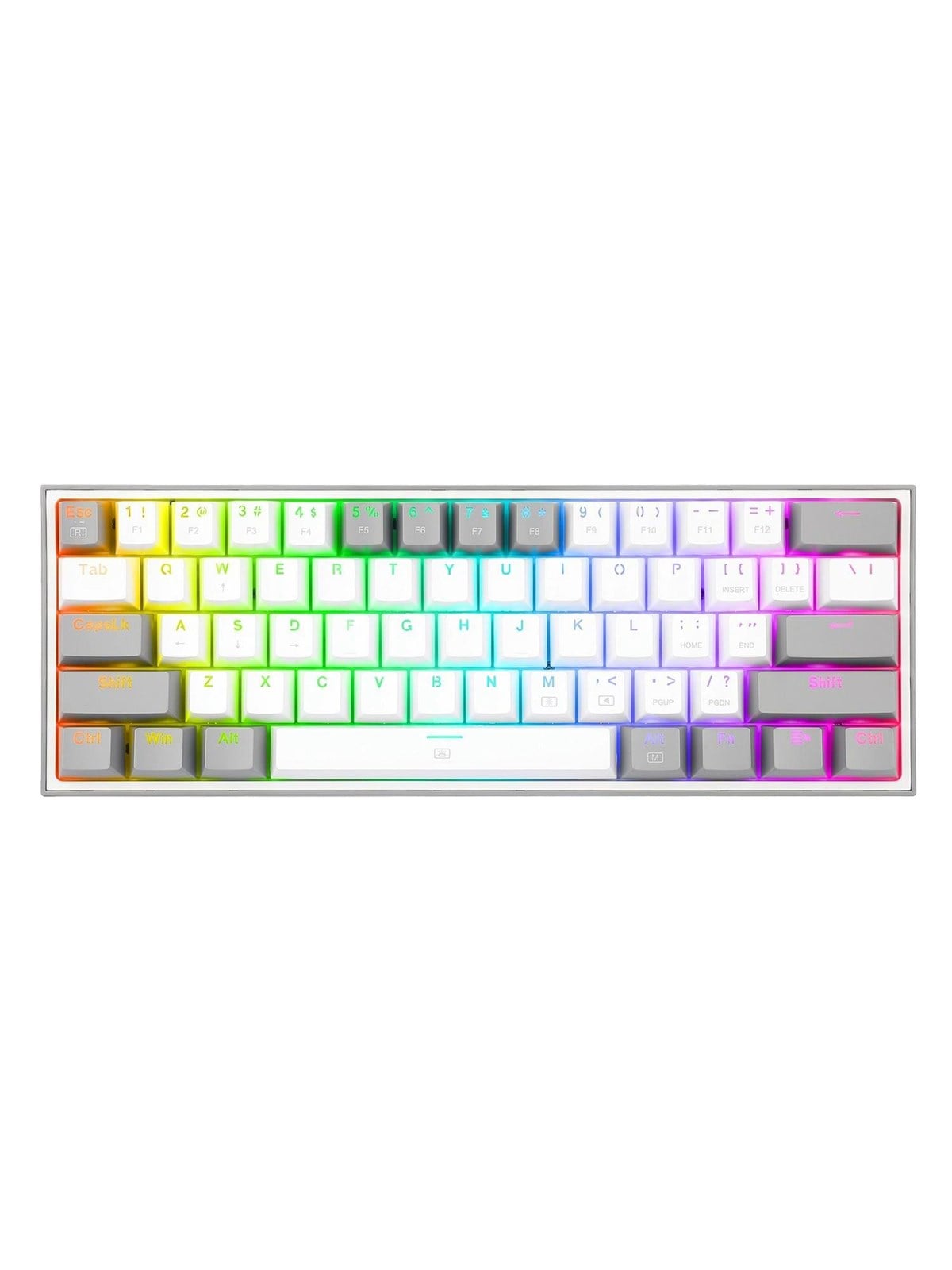Redragon K617-rgb Fizz Rgb White/grey Keyboard - Gaming Tastaturen - Englisch (US) - Weiss