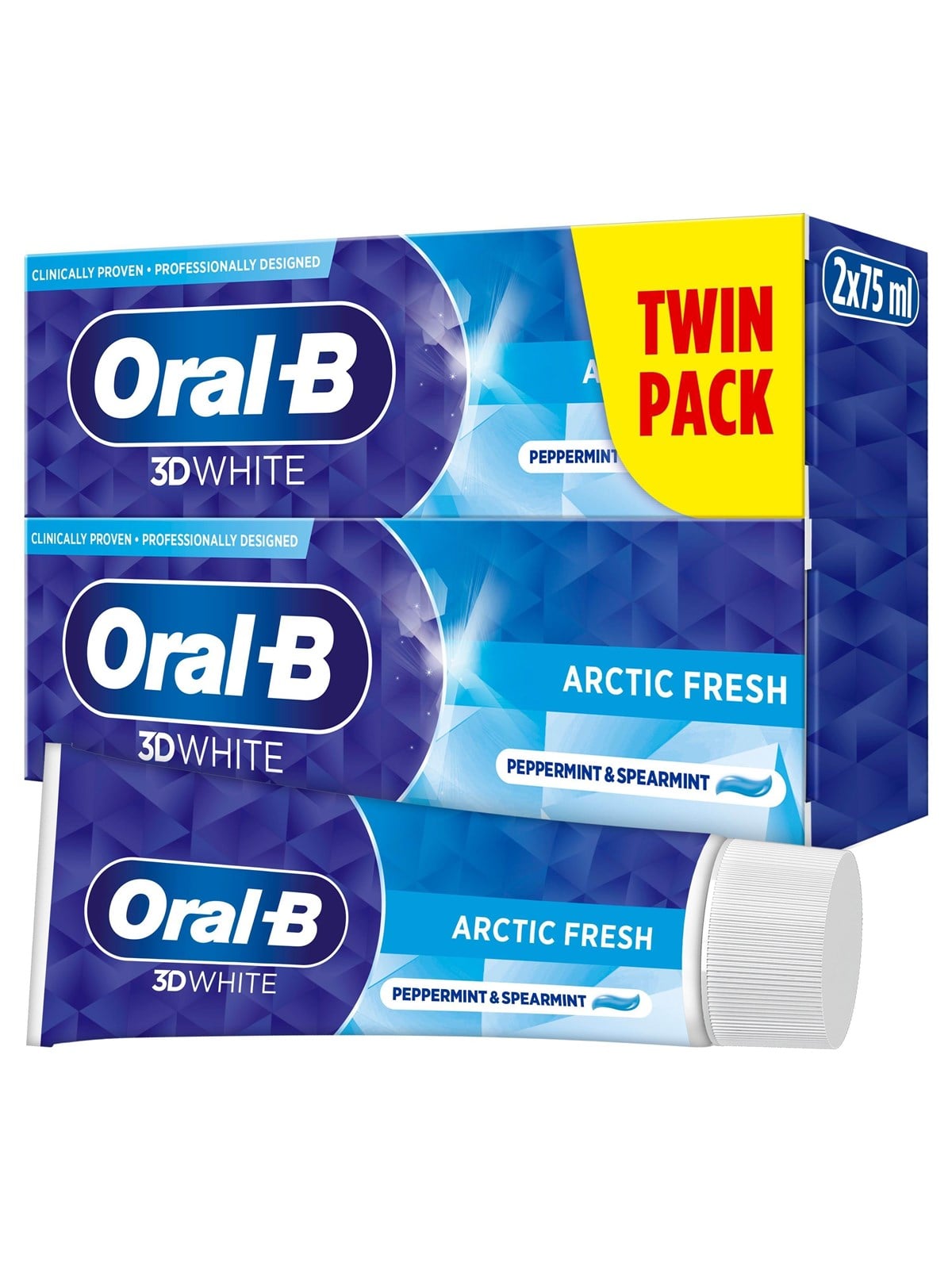 Oral-b Zahnpasta 3dw Arctic Fresh - 2x75ml - Elektrische Zahnbuersten - 8001841481913