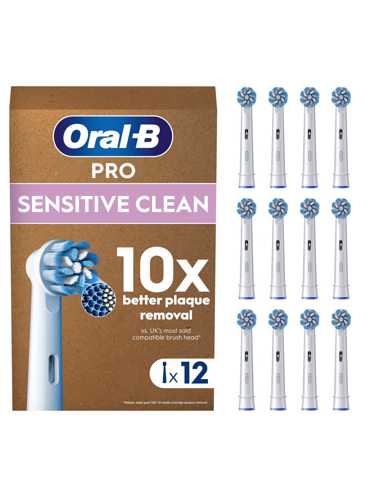 Oral-b Bürstenköpfe Sensitive Clean&Care - 12 Pcs Letterbox - Elektrische Zahnbuersten - 8006540859933
