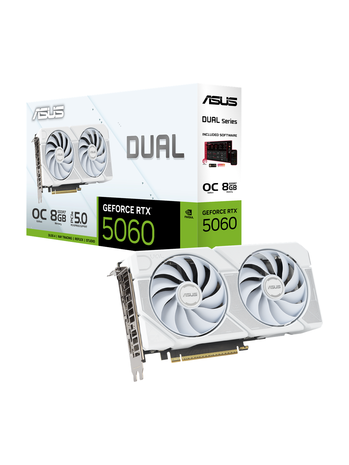 Asus Geforce Rtx 5060 Dual OC White - 8gb Gddr7 Ram - Grafikkarte - 90yv0n15-m0na00