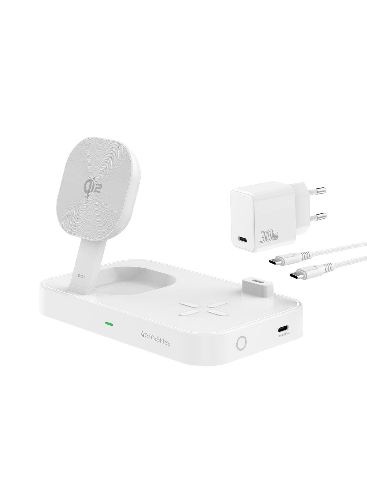 4smarts Trident Wireless Charging Stand - Qi2 - + AC Power Adapter - 24 Pin Usb-c - 25 Watt - Handys Adapter Und Ladegeraete - 540998