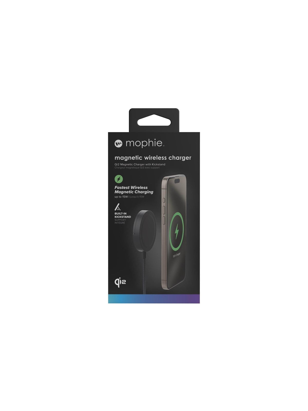 Mophie Qi2 Magnetic Wireless Charger - Black - Handys Adapter Und Ladegeraete - 401316198