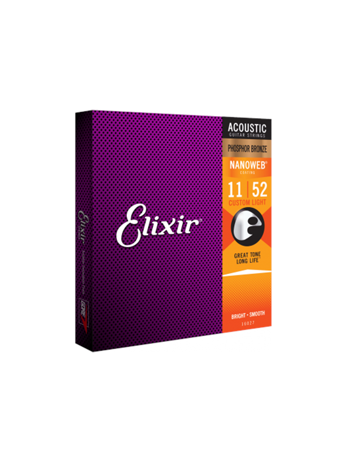 Elixir Strings 16027 - Phosphor Bronze - Akustiksaiten - Nanoweb - Custom Light (11-52) - Musikinstrumente DJ Ausstattung - Cel 16027