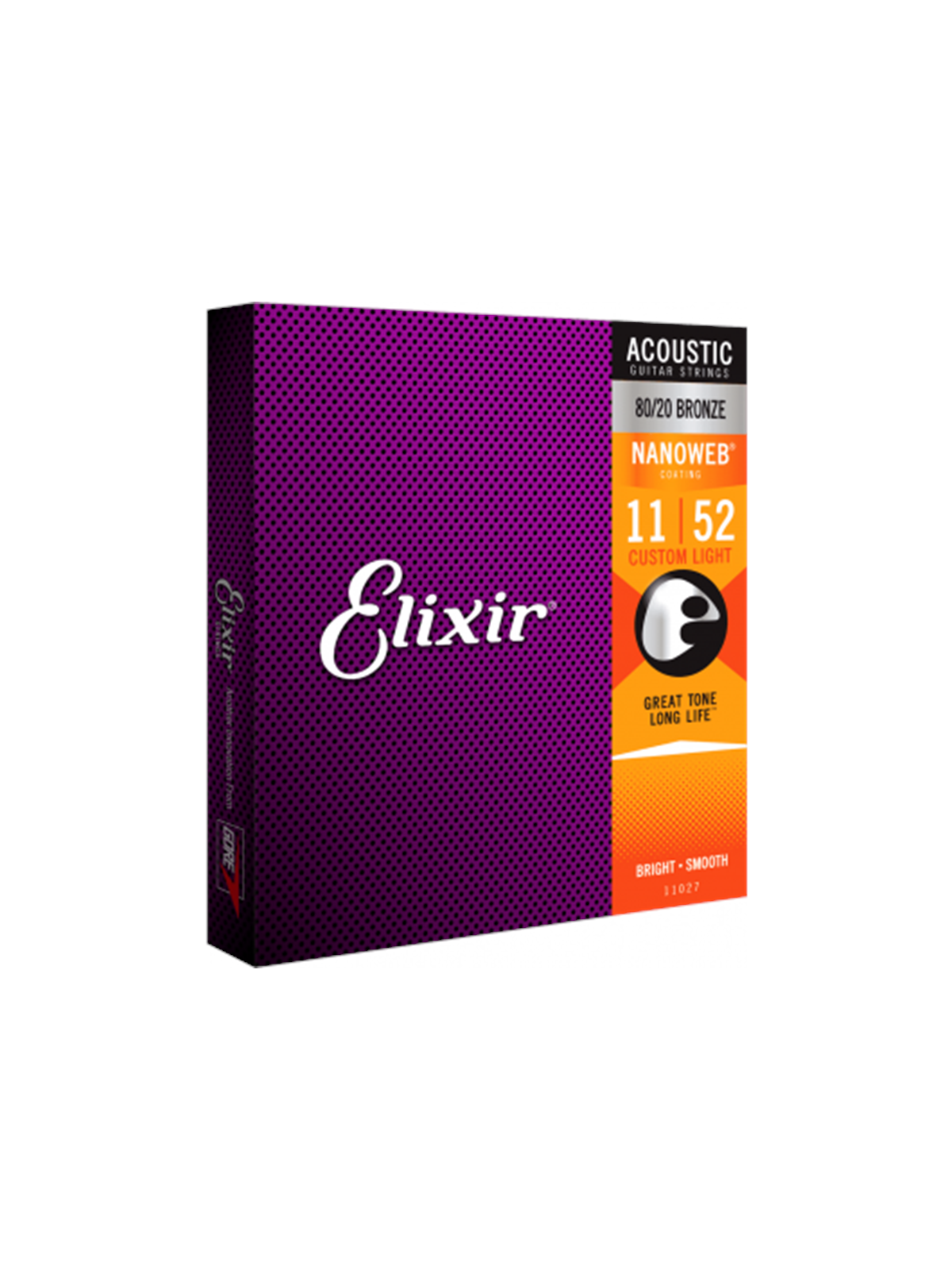 Elixir Strings 11027 - 80/20 Bronze - Akustik-saiten - Nanoweb - Custom Light (11-52) - Musikinstrumente DJ Ausstattung - Cel 11027