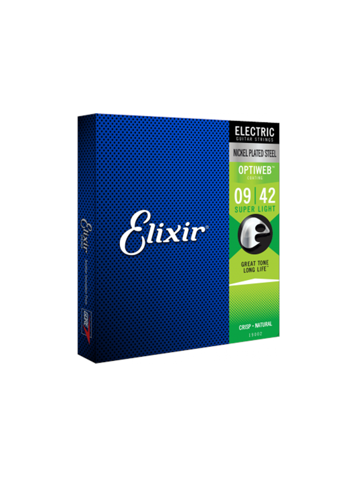 Elixir Strings 19002 - Vernickelter Stahl - E-gitarrensaiten - Optiweb - Super Light (09-42) - Musikinstrumente DJ Ausstattung - Cel 19002