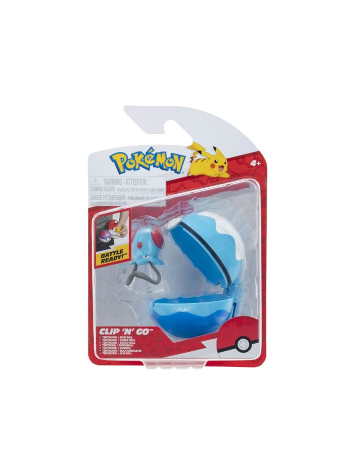 Pokemon Clip N GO Tentacool W Dive Ball - Pkw4152