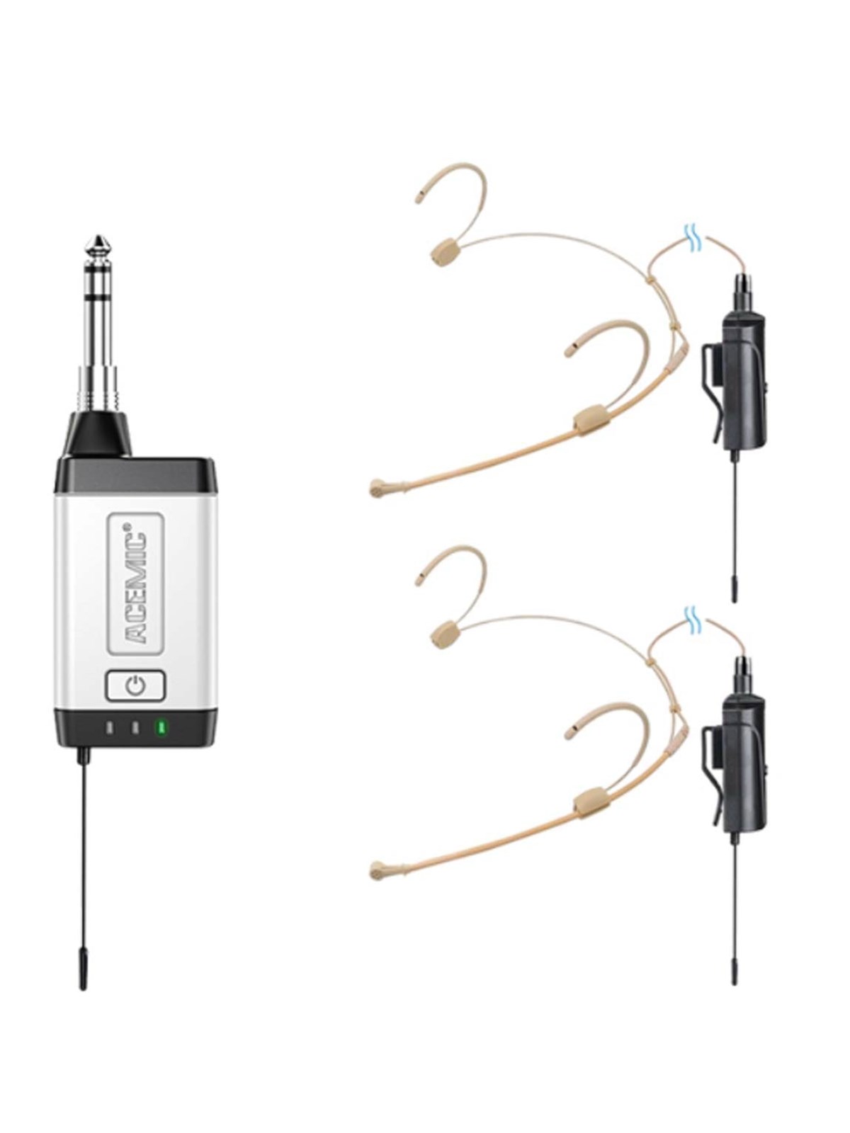 Acemic Q2/H1 wireless set 2 headset & 1 receiver