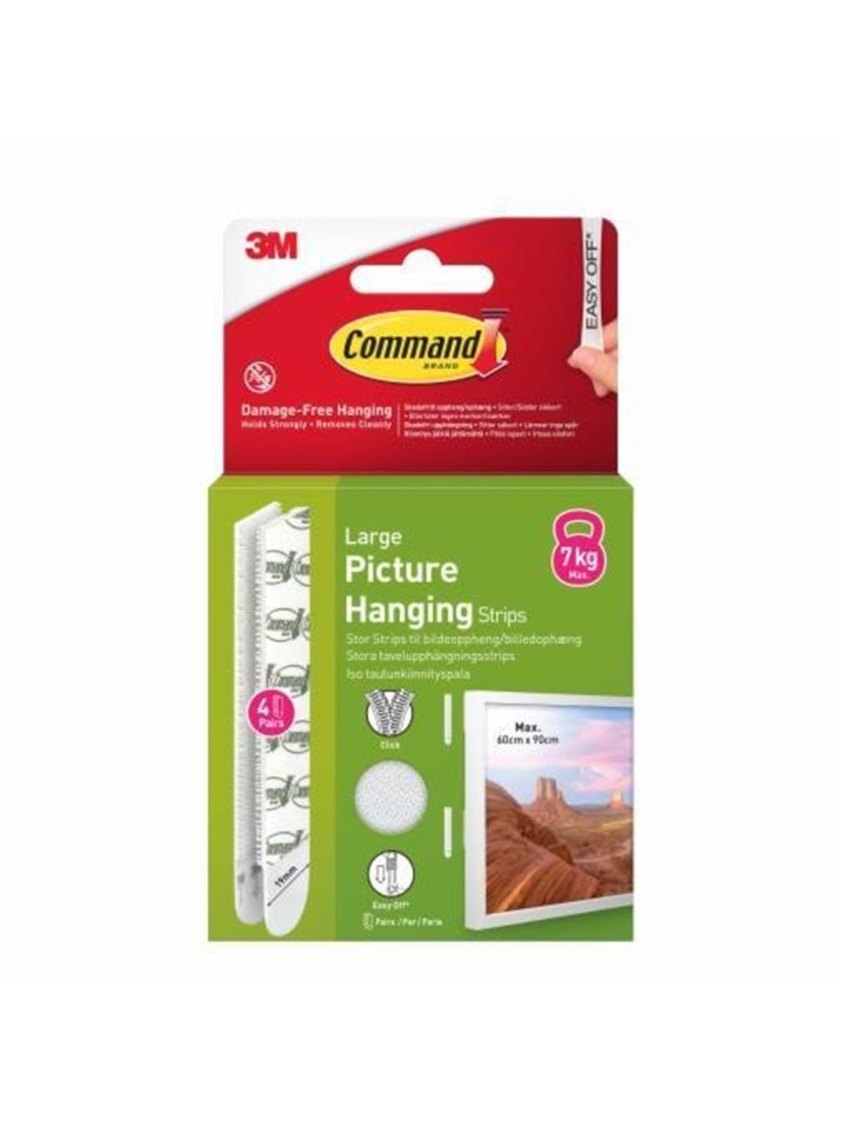 3M Command Strips White Large 4 Sets 17206whi-4 - Kleiderbuegel Und Haken - 7100336547