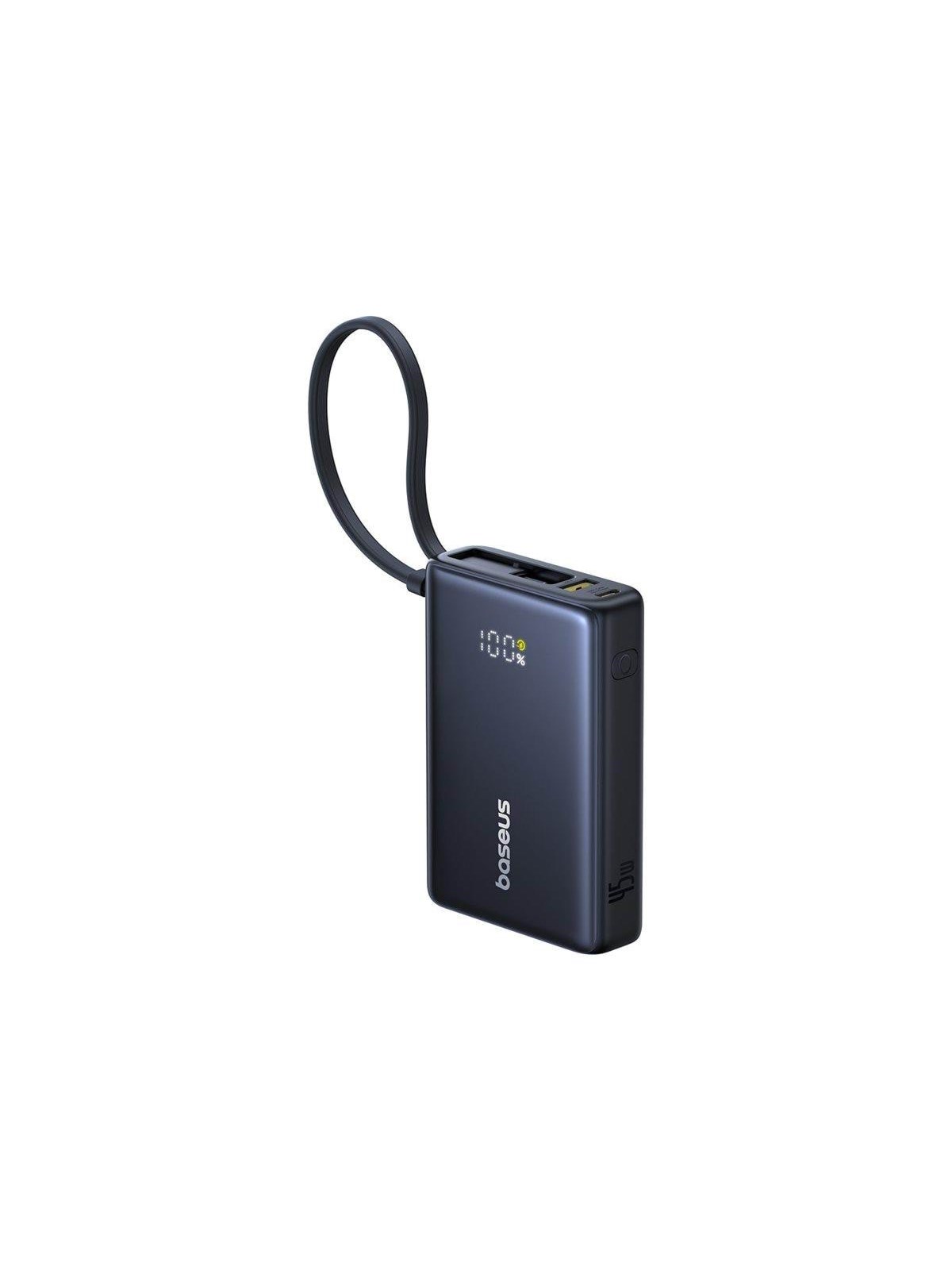 Baseus Picogo Power Bank - With Built-in Usb-c Cable - 2 x Usb-c Usb - 45 Watt Powerbank (Akku) - 10000 Mah - Powerbank Akku - P10076803123-00