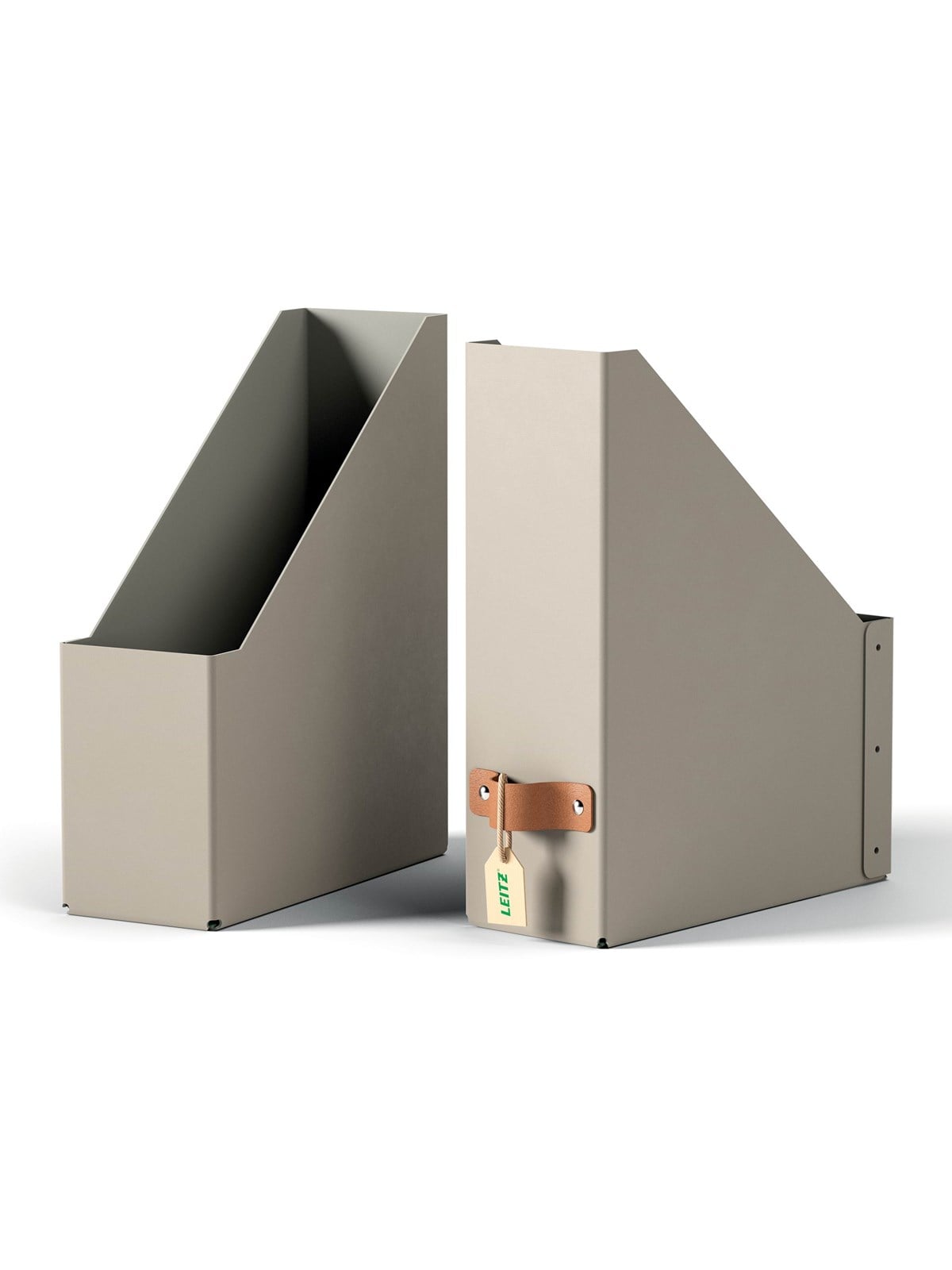 Leitz Puro Stehsammler, 100% Recyclingkarton, 2er-Pack, Beige