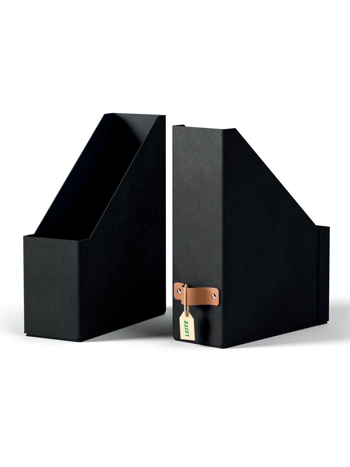 Leitz Puro Stehsammler, 100% Recyclingkarton, 2er-Pack, Schwarz