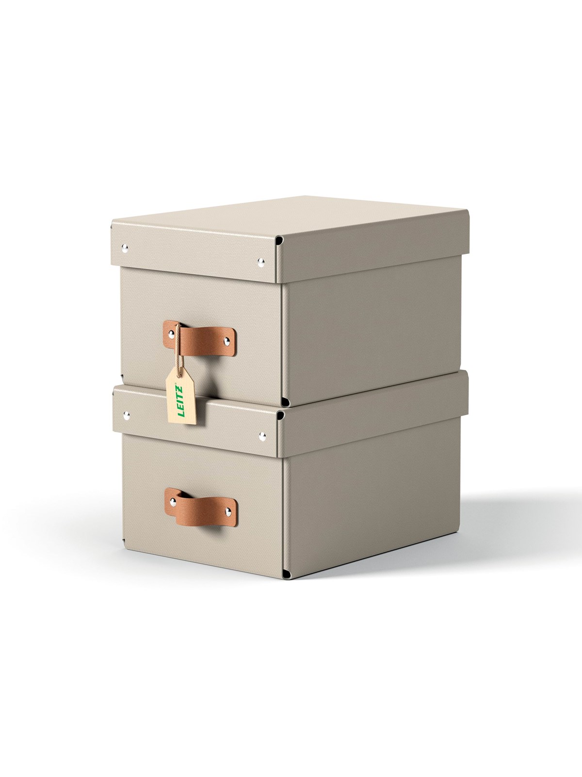 Leitz Puro Aufbewahrungsbox Mit Deckel, Klein, 7L, 100% Recyclingkarton, 2er-pack, Beige - Archivierung Und Aufbewahrung - 61470012