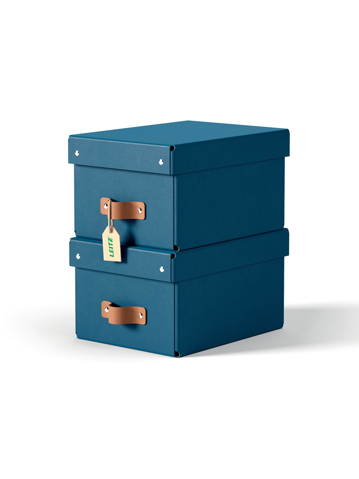 Leitz Puro Aufbewahrungsbox Mit Deckel, Klein, 7L, 100% Recyclingkarton, 2er-pack, Dunkelblau - Archivierung Und Aufbewahrung - 61470068