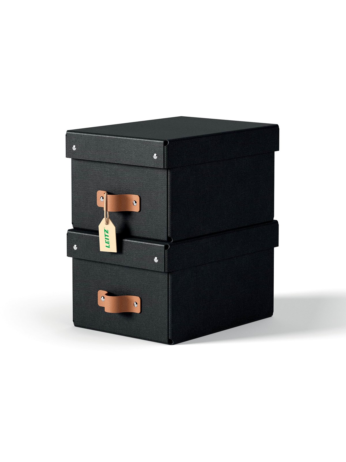 Leitz Puro Aufbewahrungsbox Mit Deckel, Klein, 7L, 100% Recyclingkarton, 2er-pack, Schwartz - Archivierung Und Aufbewahrung - 61470095