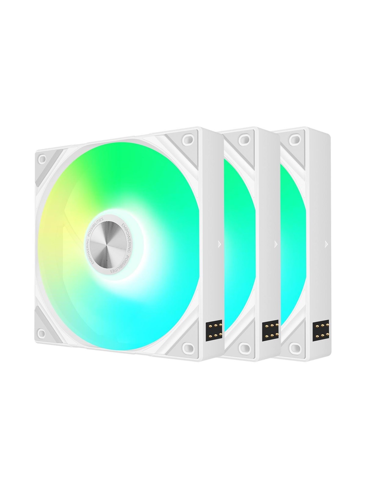 Tryx Rota SL Argb 120mm Fan Triple Pack White - Gehäuselüfter - 120mm - Weiß Mit Rgb-beleuchtung - 28 Dba - Gehaeuseluefter - F-r120a-am3m-g0w