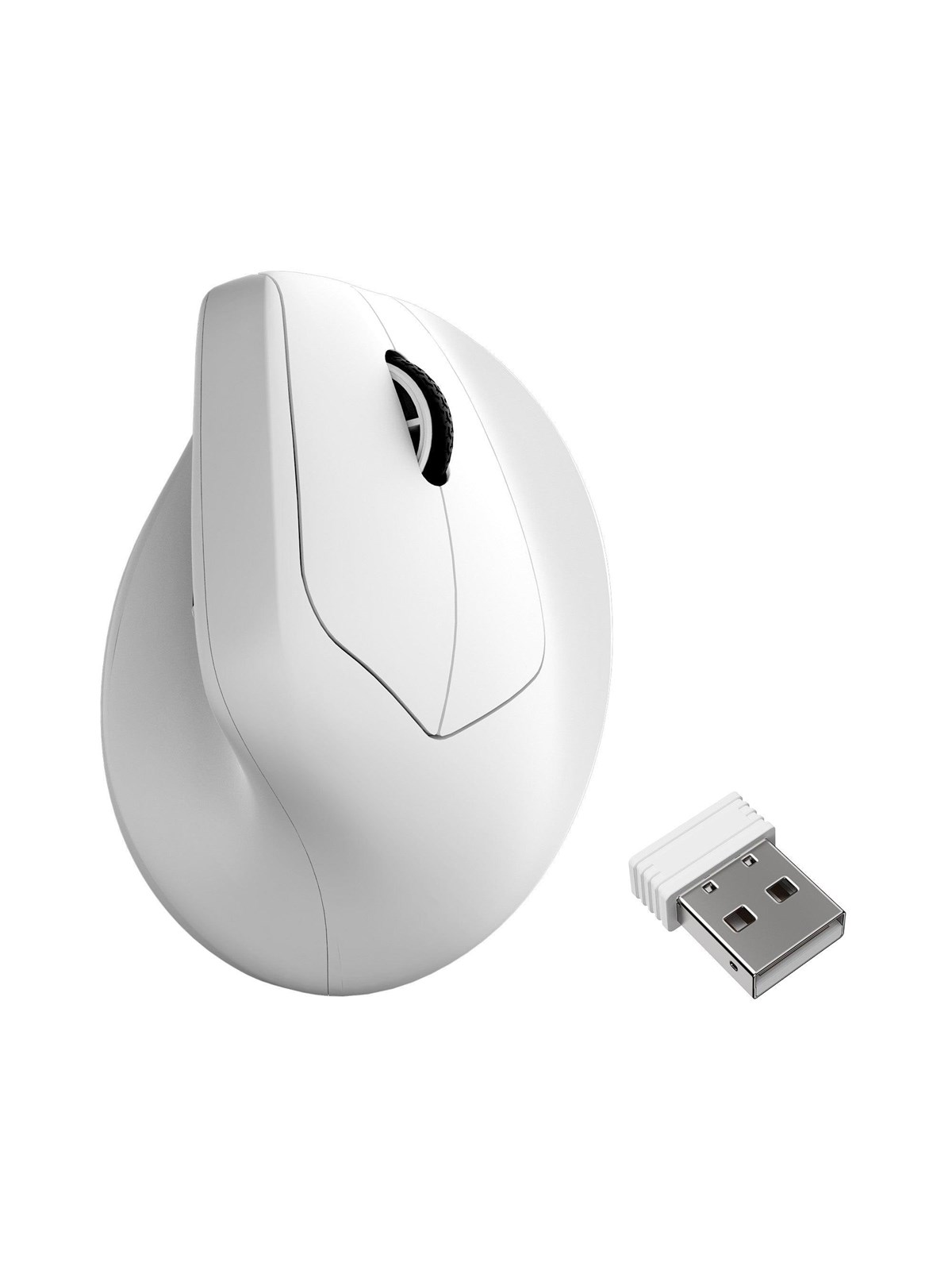 Keychron M5 Wireless Ergonomic - Ergonomische Maus (Weiß) - M5-a24