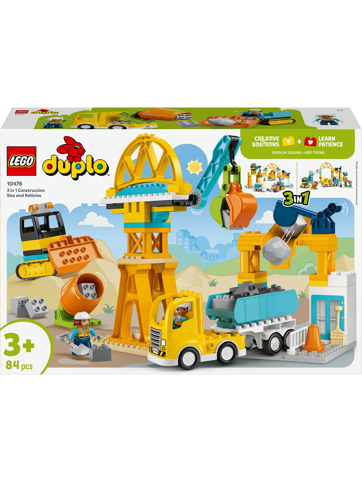 Lego Duplo 10476 Baustelle Mit Baufahrzeugen - 3-in-1-set