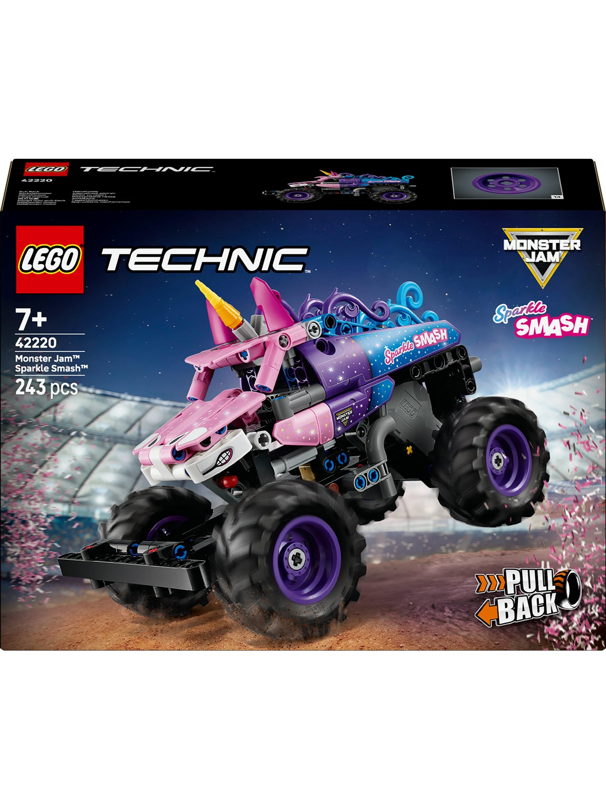 Lego Technic 42220 Monster Jam Sparkle Smash Mit Rückziehmotor